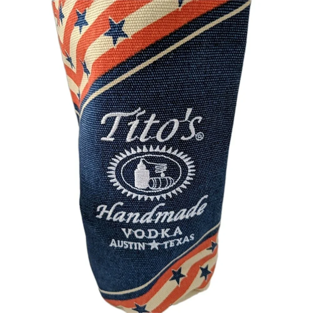 Tito's Handmade Vodka Gift Bag  Bottle Sleeve Austin Texas Red White Blue